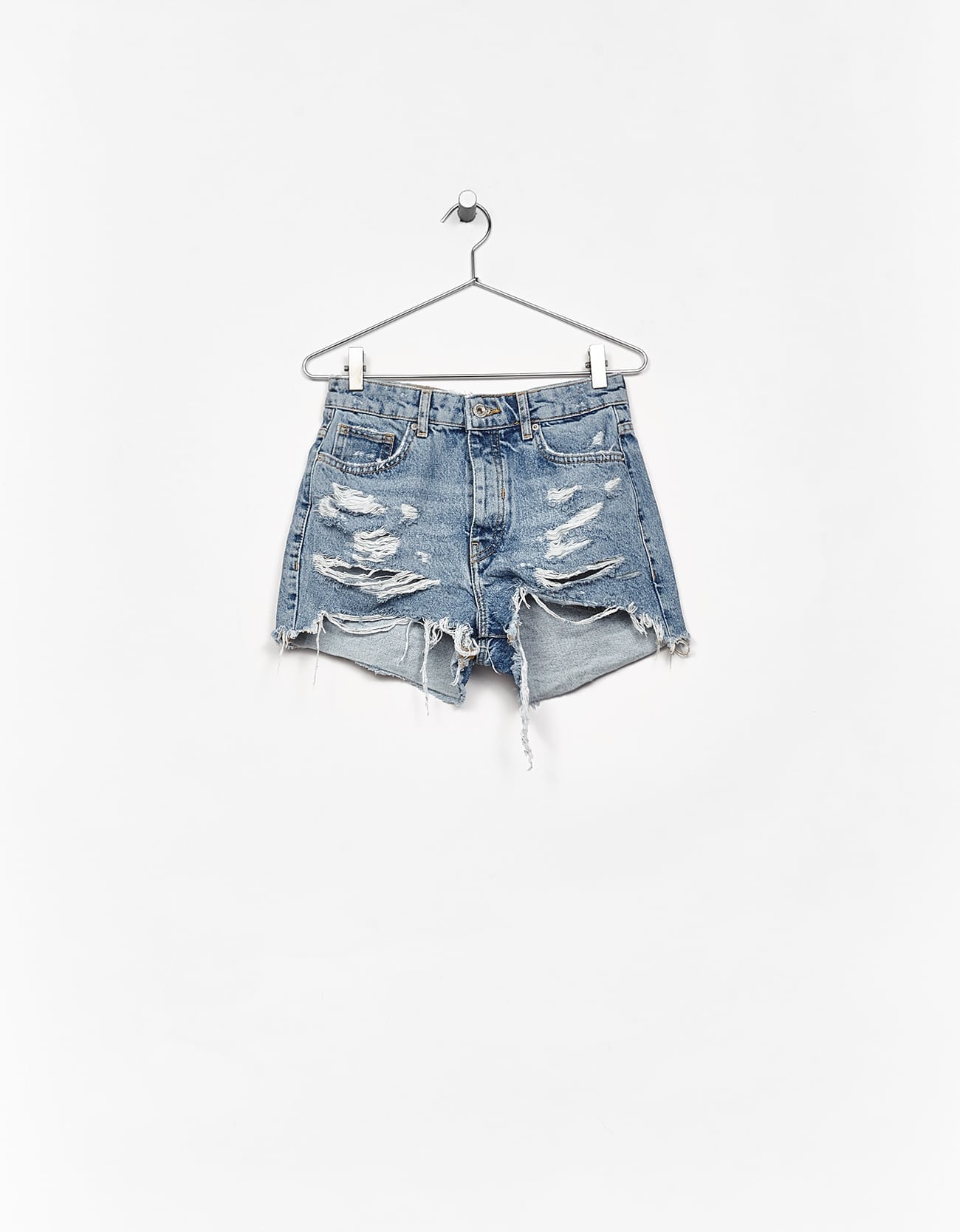 High Waist Denim Shorts - Imagem 2