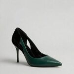 Scarpin Croco Italiano Bico Fino